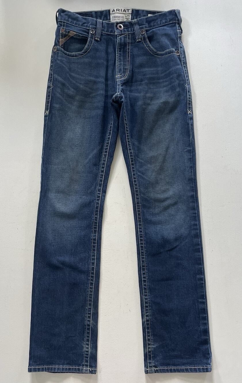 ARIAT Men's M5 Straight Fit Straight Leg Jeans Denim Blue Size 30 x 34 Western